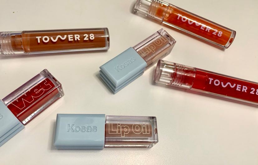 Photo of Kosas Wet Lip Oil Gloss and Tower 28 Lip Jelly