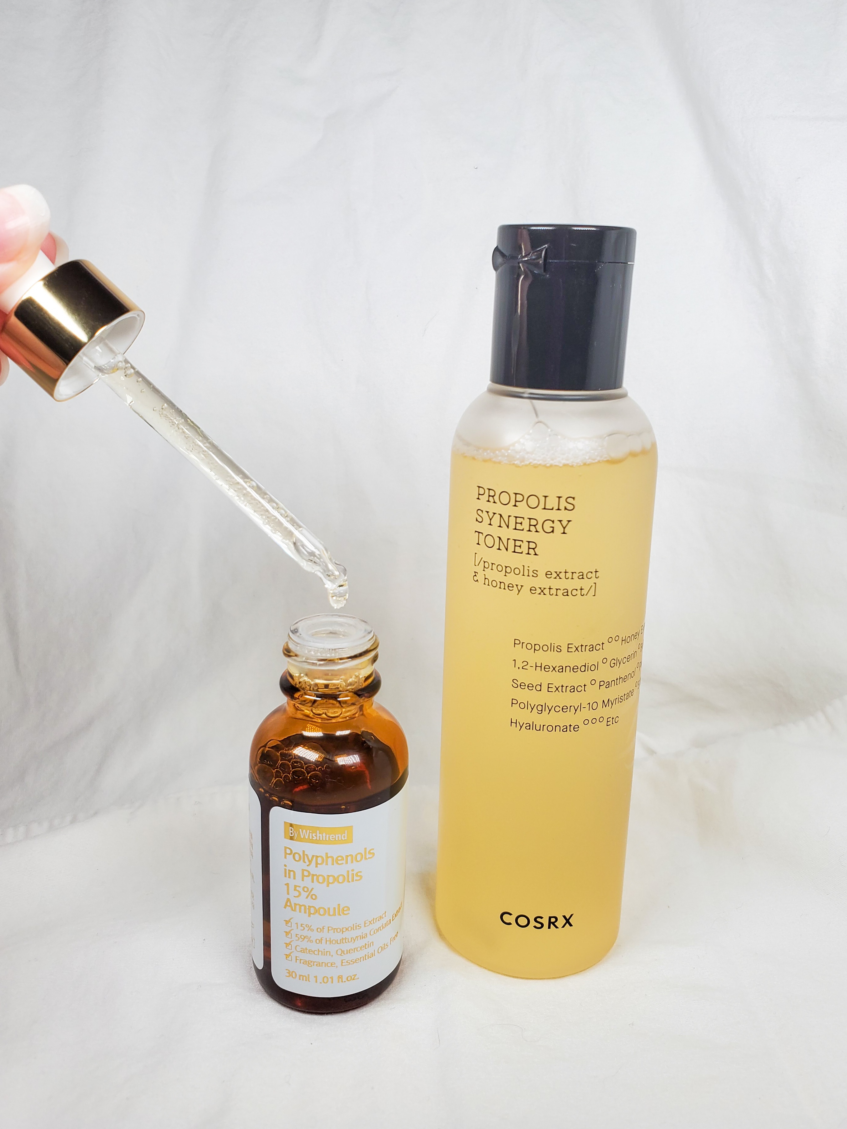 Wishtrend Propolis Ampoule and CosRx Propolis Toner