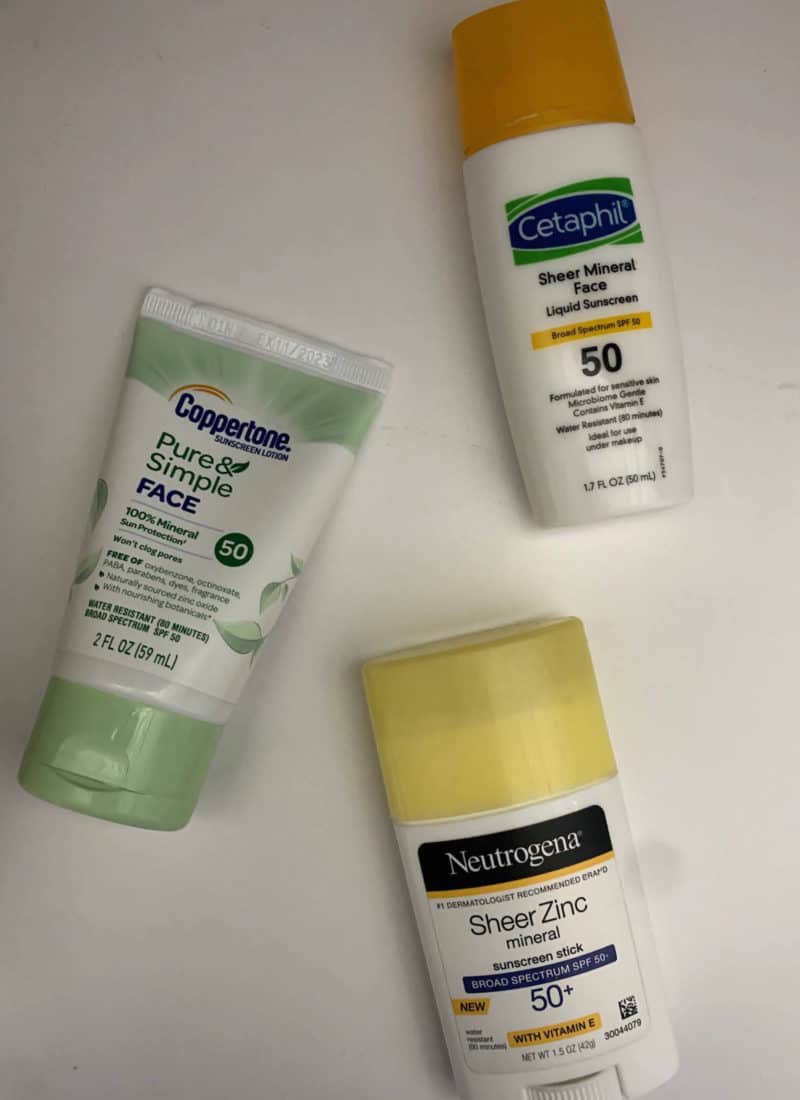 photo of 3 popular mineral sunscreen drugstore picks